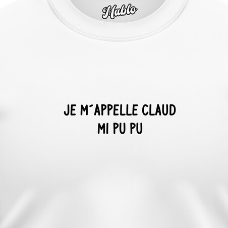 Pánské mikiny bez kapuce "JE M´APPELLE CLAUD..."