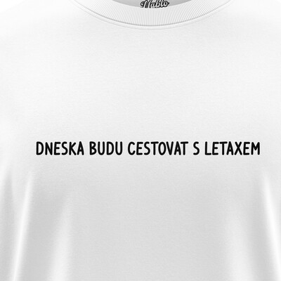 Pánská trička "DNESKA BUDU CESTOVAT LETAXEM"