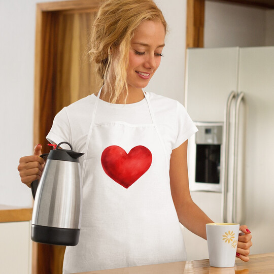 Zástěra "Červené srdce"