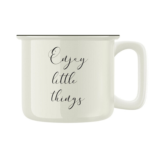 Keramický retro hrnek "Enjoy little things"