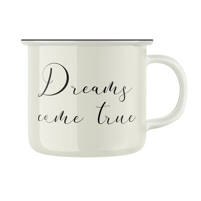 Keramický retro hrnek "Dreams come true"