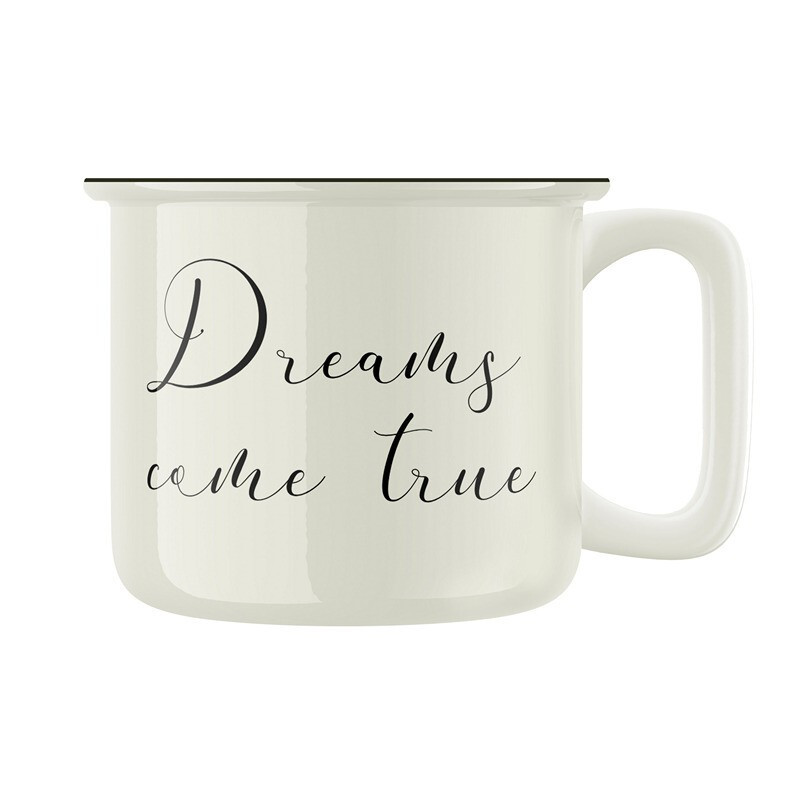 Keramický retro hrnek "Dreams come true"