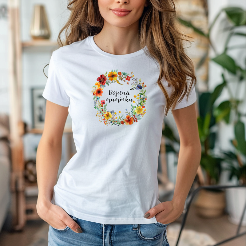 Bavlněné dámské tričko "Báječná maminka"
