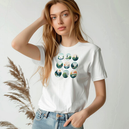 Bavlněné dámské tričko "Příroda"