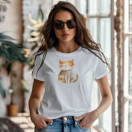Bavlněné dámské tričko "Kočka"