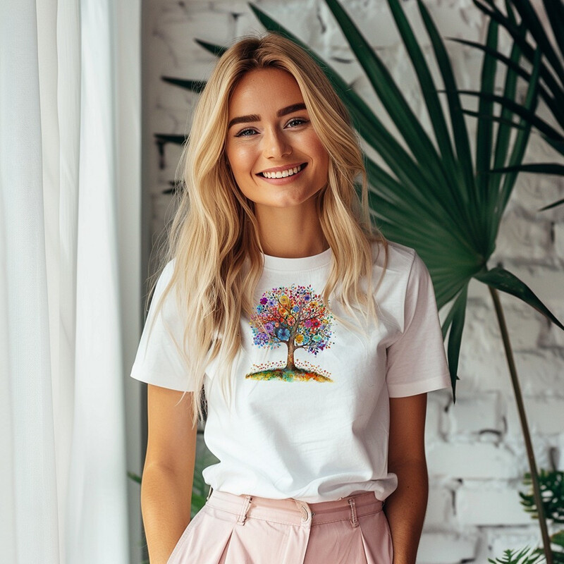Bavlněné dámské tričko "Strom života"