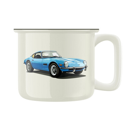 Keramický retro hrnek "Závodní veterán"