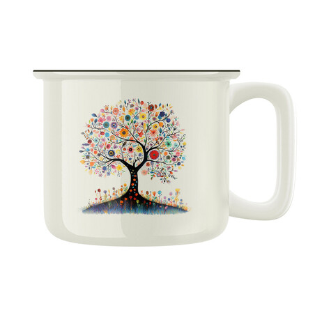 Keramický retro hrnek "Strom života"