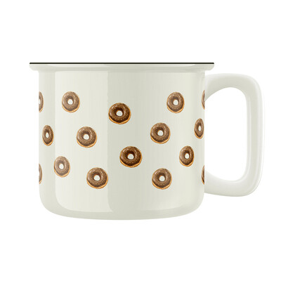 Keramický retro hrnek "Čokoládové donuty"