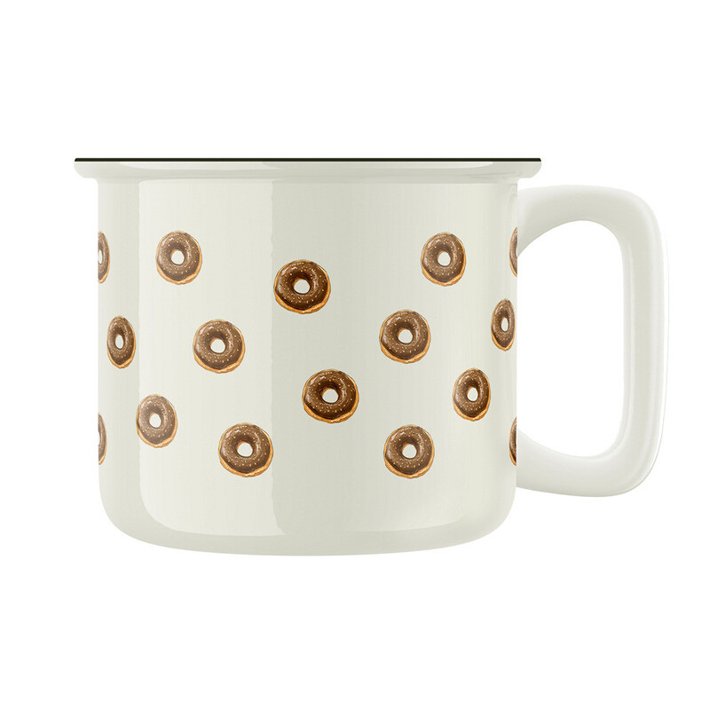 Keramický retro hrnek "Čokoládové donuty"