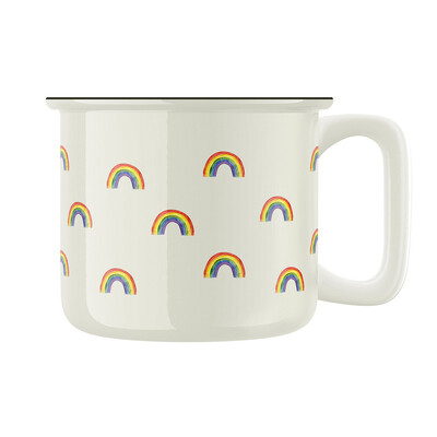 Keramický retro hrnek "Duhový hrnek"