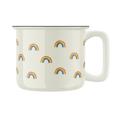Keramický retro hrnek "Duhový hrnek"