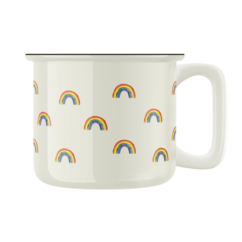 Keramický retro hrnek "Duhový hrnek"