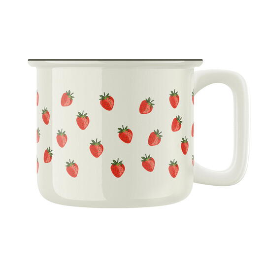 Keramický retro hrnek "Jahůdkový hrnek"