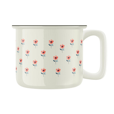 Keramický retro hrnek "Květinový hrnek"