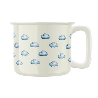 Keramický retro hrnek "Mraky"