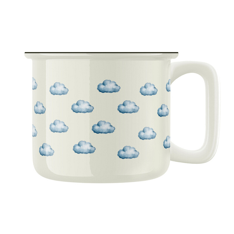 Keramický retro hrnek "Mraky"