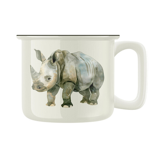 Keramický retro hrnek "Nosorožec"