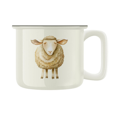 Keramický retro hrnek "Ovečka"