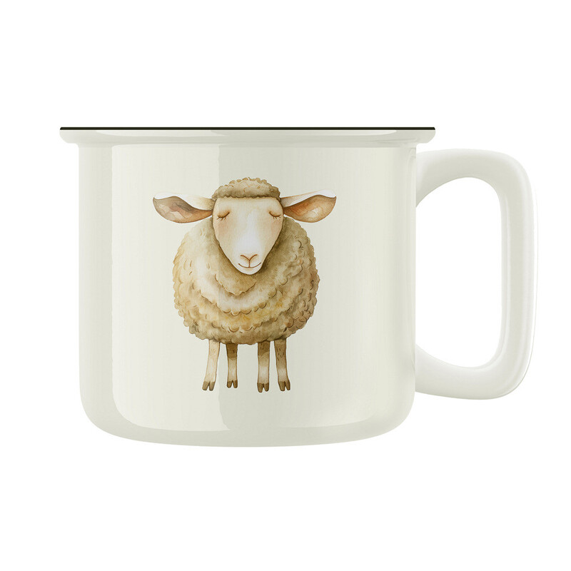 Keramický retro hrnek "Ovečka"