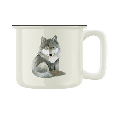 Keramický retro hrnek "Vlk"