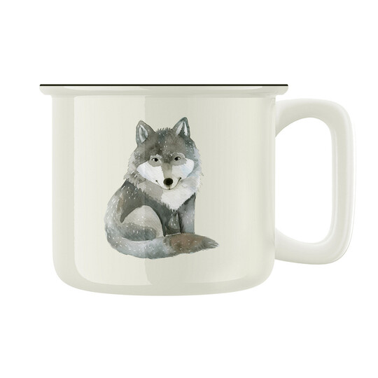 Keramický retro hrnek "Vlk"