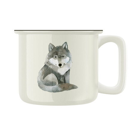 Keramický retro hrnek "Vlk"