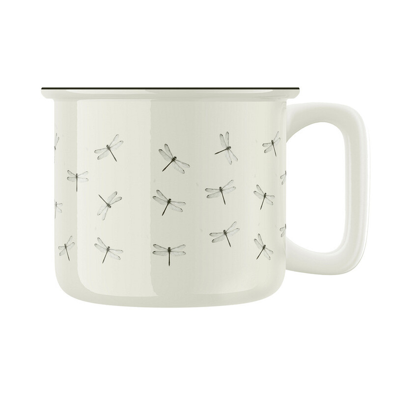 Keramický retro hrnek "Vážky"