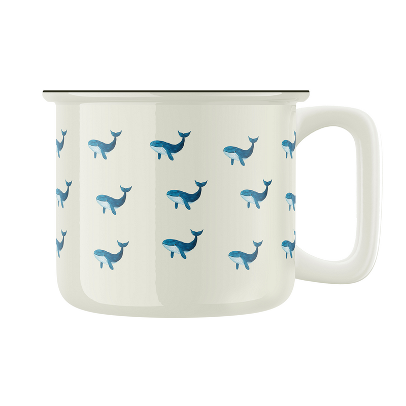 Keramický retro hrnek "Velryby"