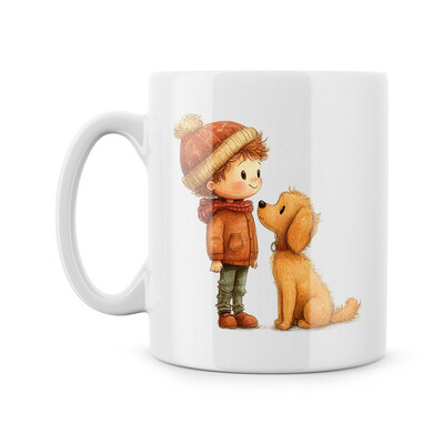 Hrnek "Kluk a štěňátko"