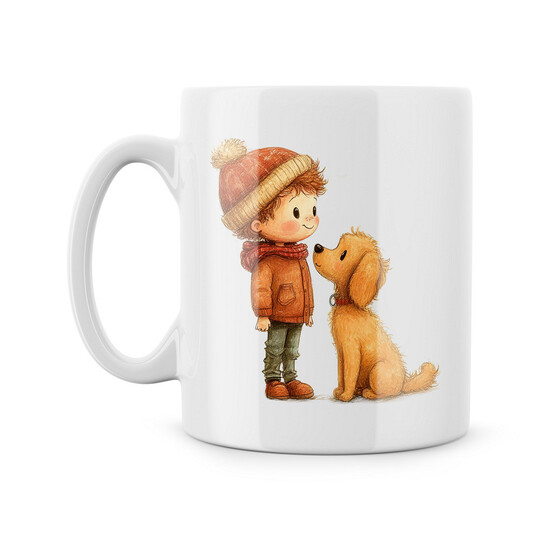 Hrnek "Kluk a štěňátko"