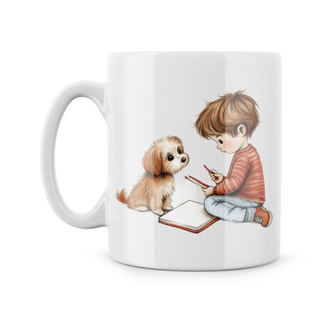 Hrnek "Kluk s pejskem"