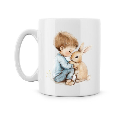 Hrnek "Kluk a králíček"