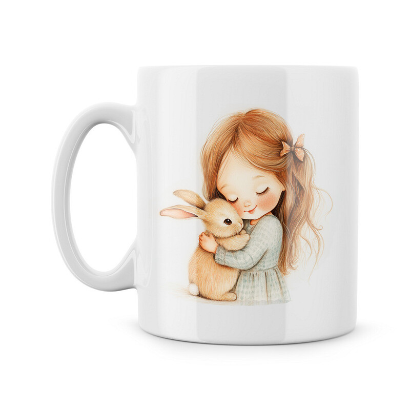 Hrnek "Holčička s králíčkem"