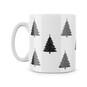 Hrnek "Černobílé vánoční stromky"
