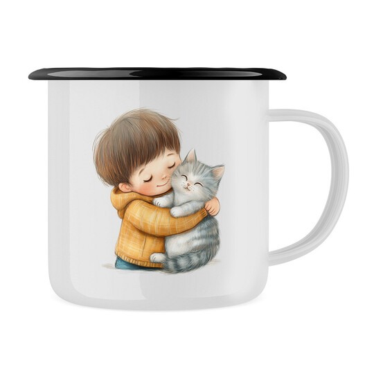 Plecháček "Kluk s kočkou"