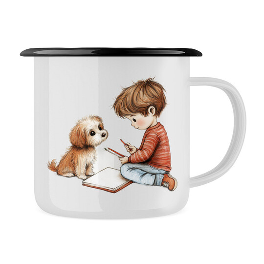 Plecháček "Kluk s pejskem"