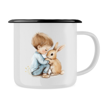 Plecháček "Kluk a králíček"