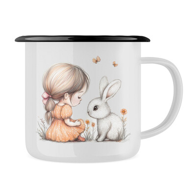 Plecháček "Holčička a králíček"