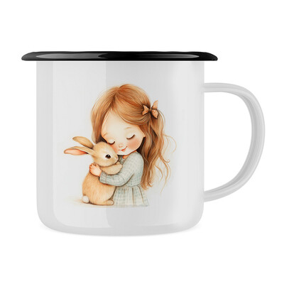 Plecháček "Holčička s králíčkem"