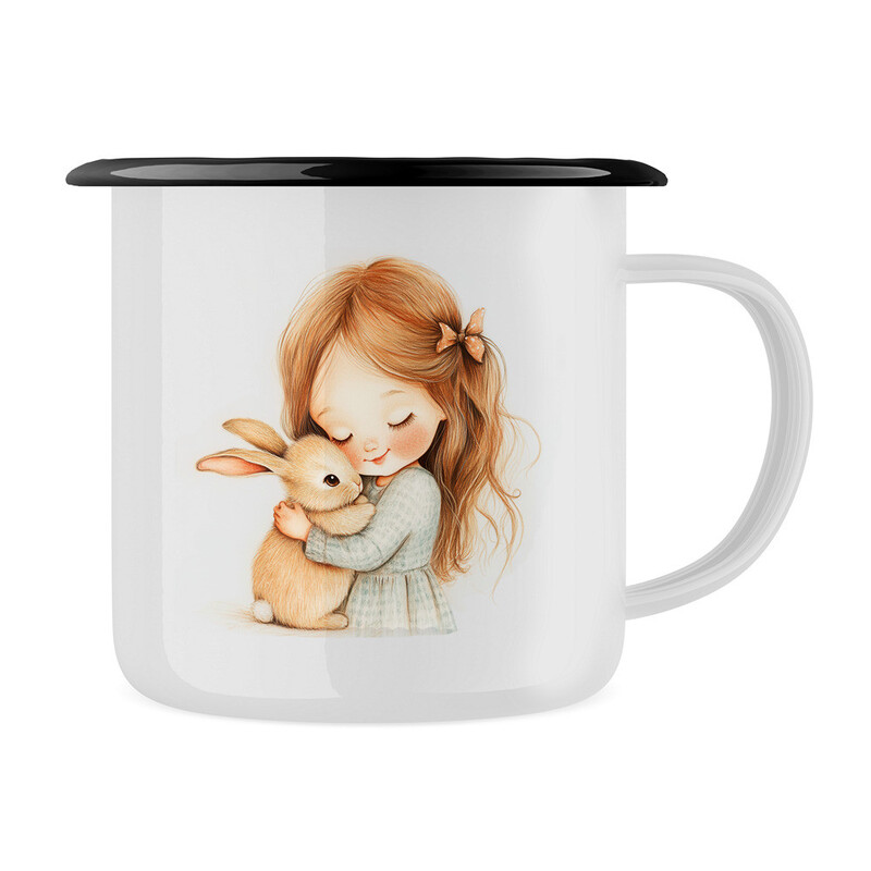 Plecháček "Holčička s králíčkem"