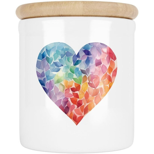 Dóza do kuchyně "Barevné srdce"