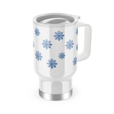 Termohrnek s uchem "Vločky"