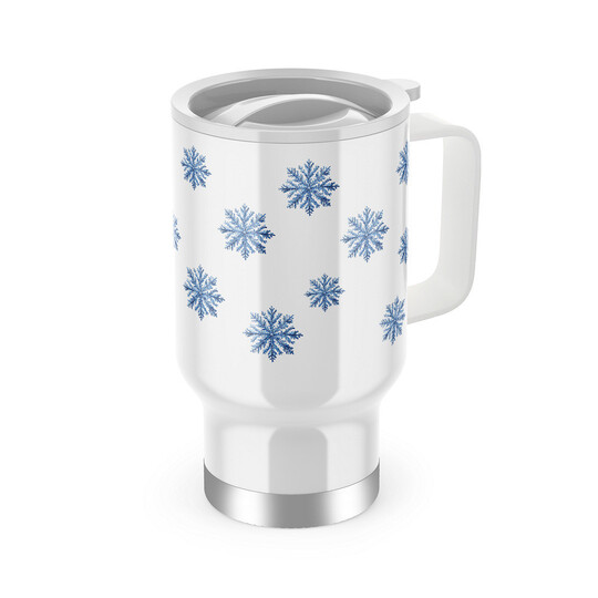 Termohrnek s uchem "Vločky"