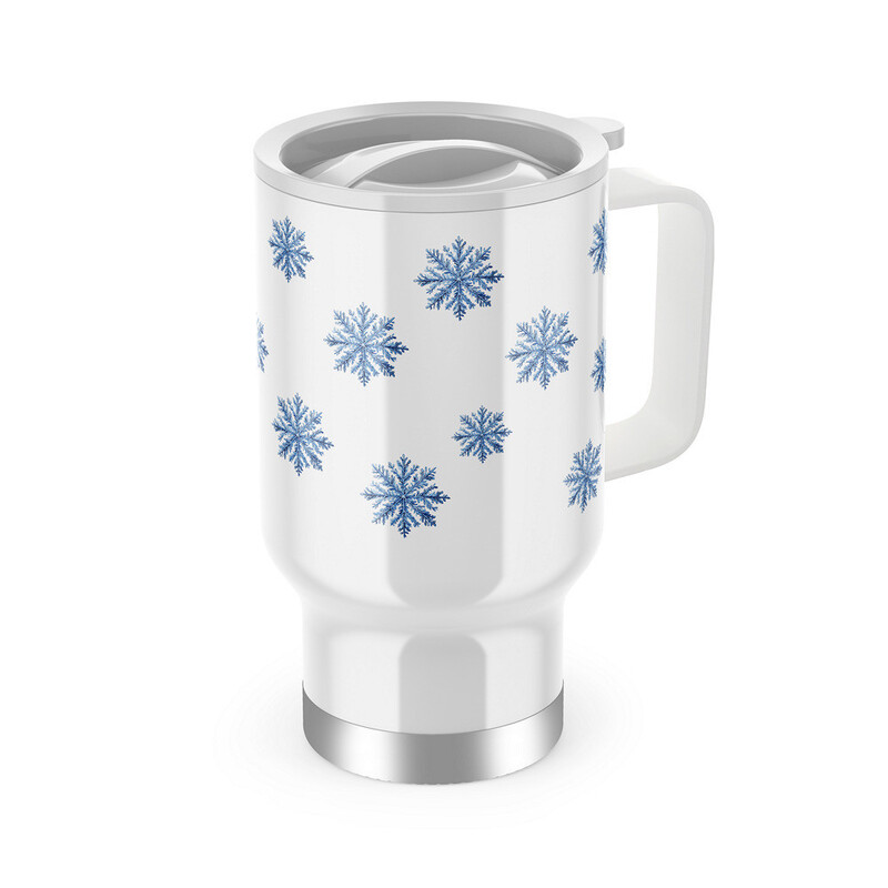 Termohrnek s uchem "Vločky"