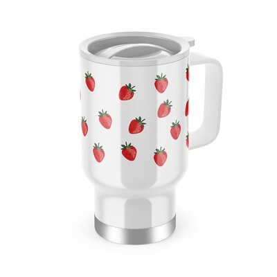 Termohrnek s uchem "Jahodový"