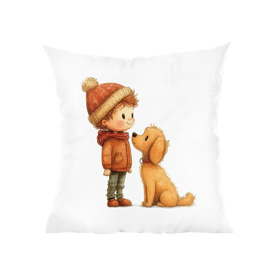 Polštář "Kluk a pejsek"