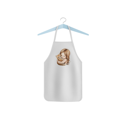 Dětská zástěra "Holčička a kočka"