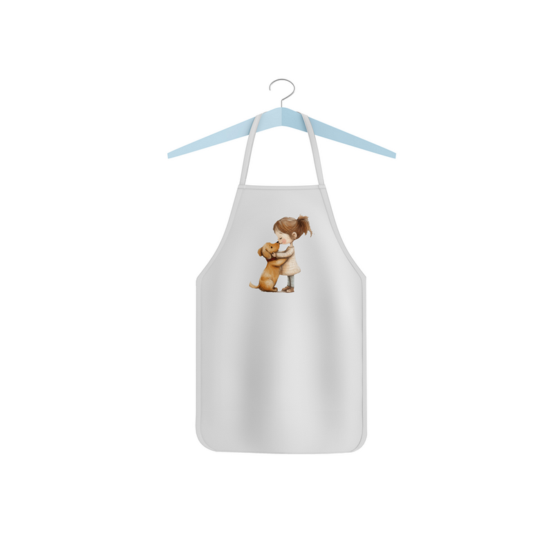Dětská zástěra "Holčička a pejsek"