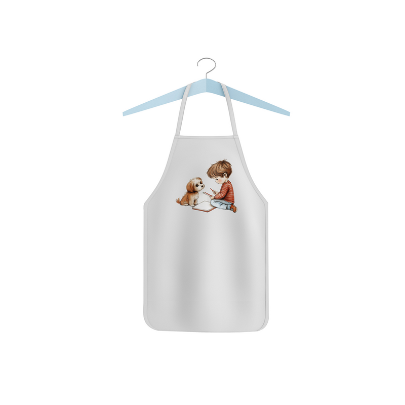 Dětská zástěra "Kluk a pejsek"